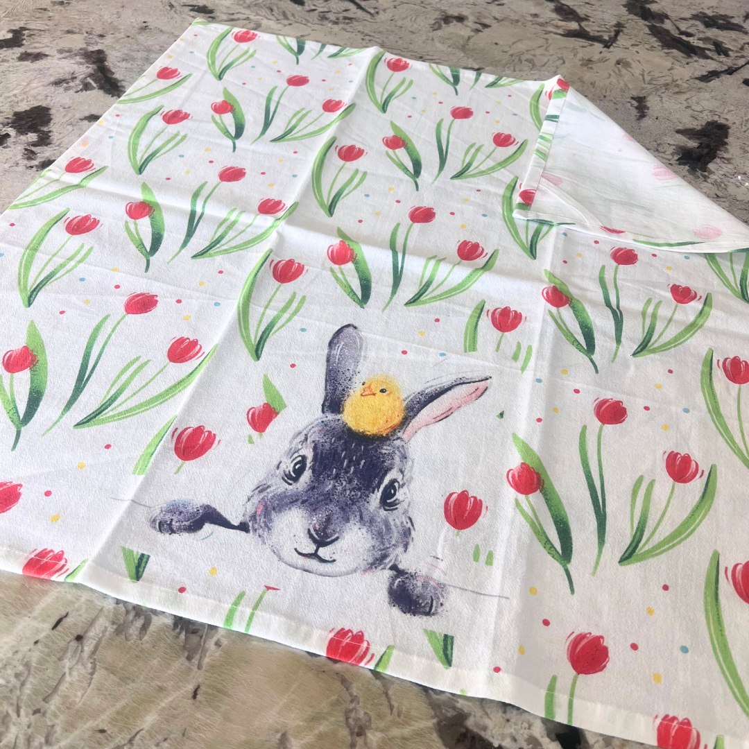 Spring Bunny Kitchen Towel