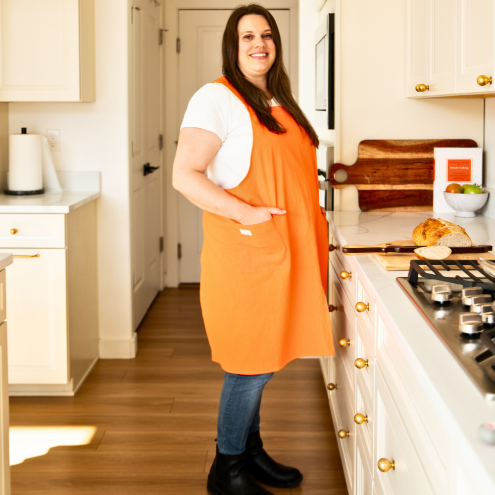 Orange Bang Crossback Apron