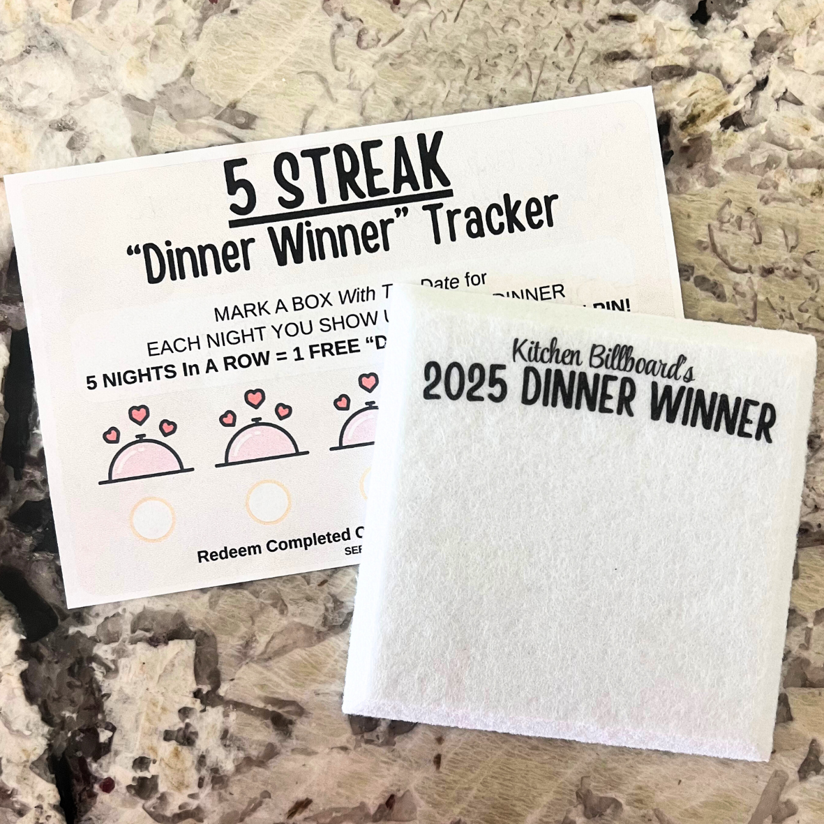 The Dinner Winner Display Board