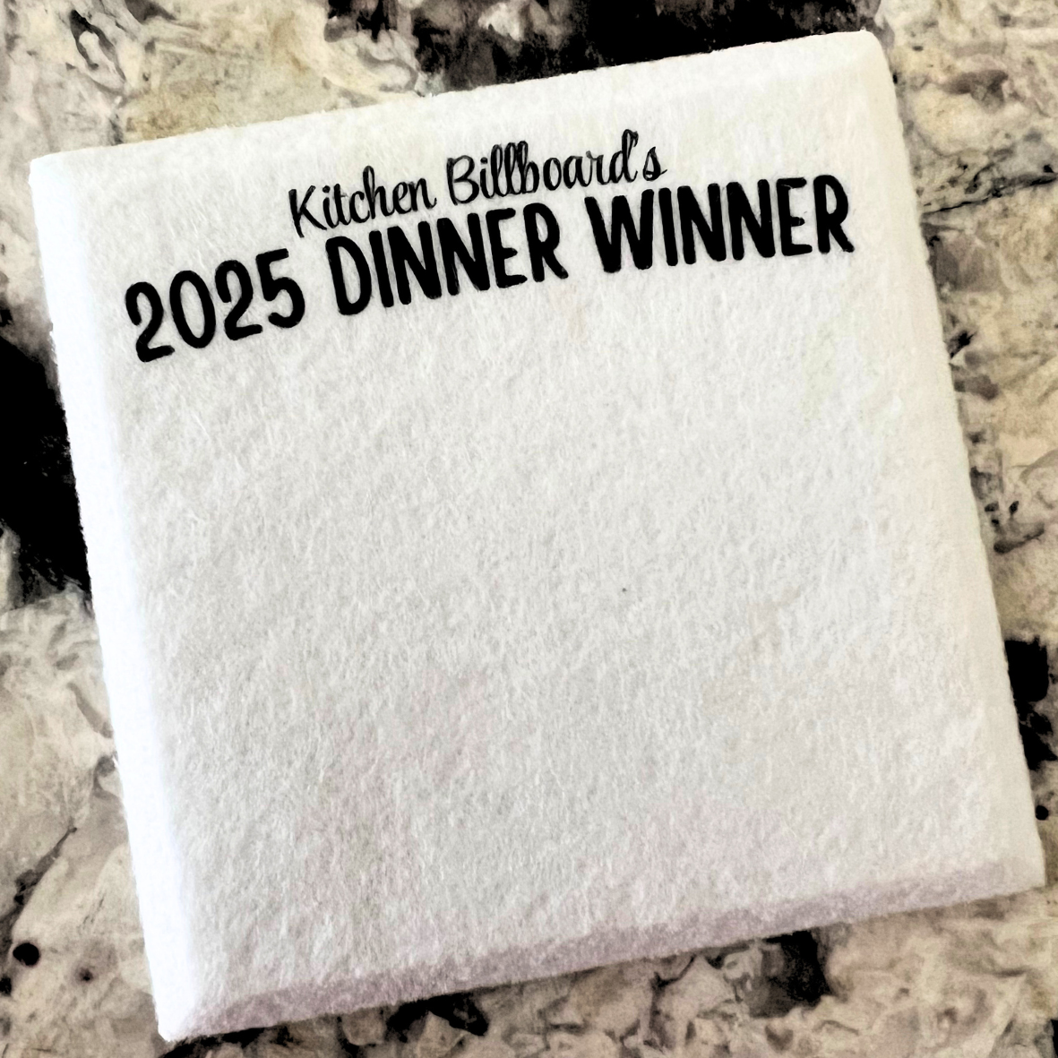 The Dinner Winner Display Board