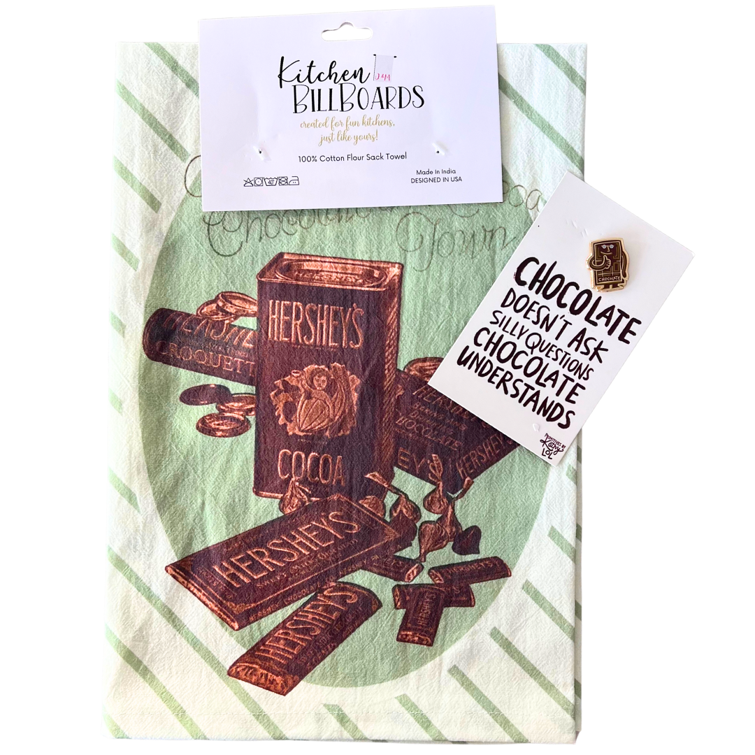 October Apron Pin of the Month: Chocolate Understands + 1910 Hersheys