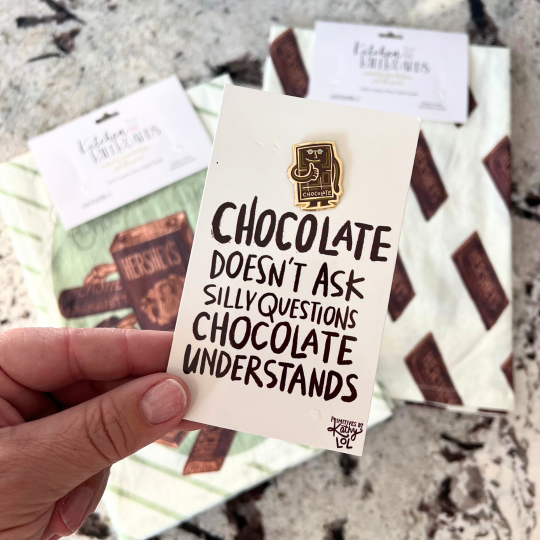 October Apron Pin of the Month: Chocolate Understands + 1910 Hersheys