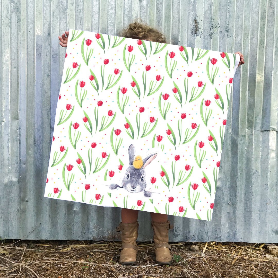Spring Bunny Kitchen Towel