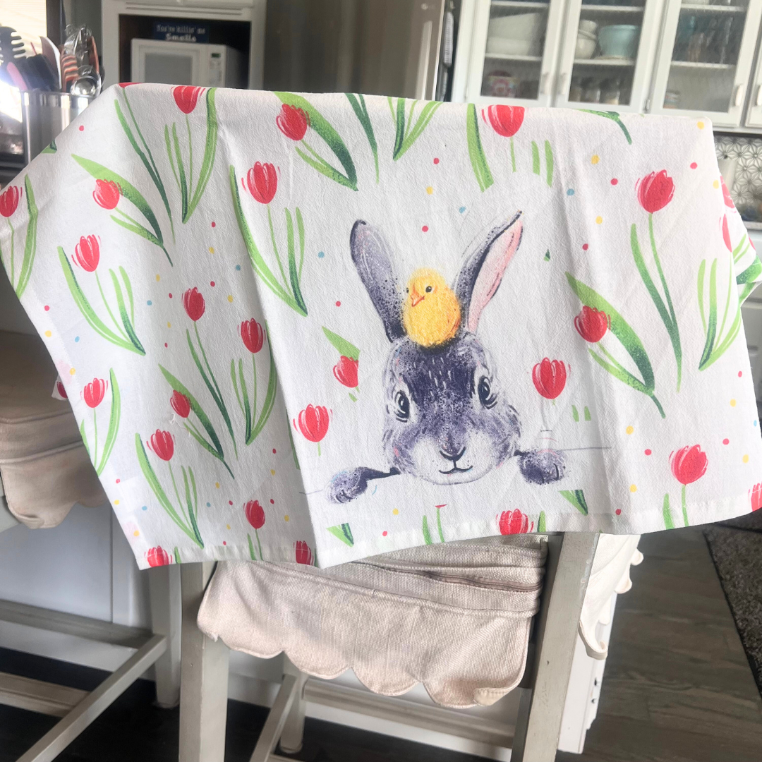Spring Bunny Kitchen Towel