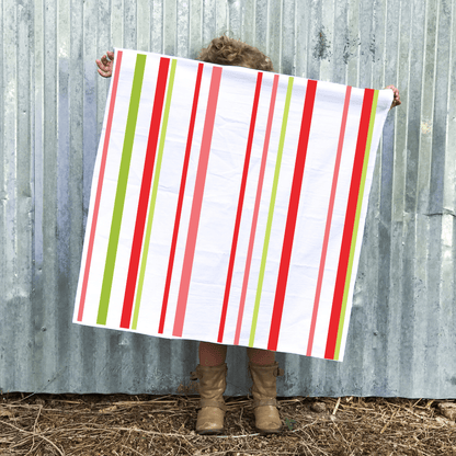Cherry Stripes - Flour Sack Towel