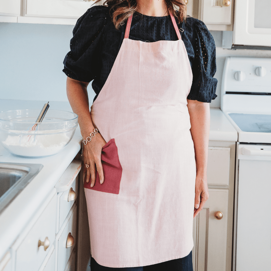Pink online kitchen apron