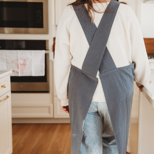 Blue Poppyseed - The Everyday Crossback Apron