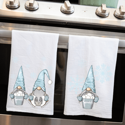 Snowball Gnome Kitchen Towel