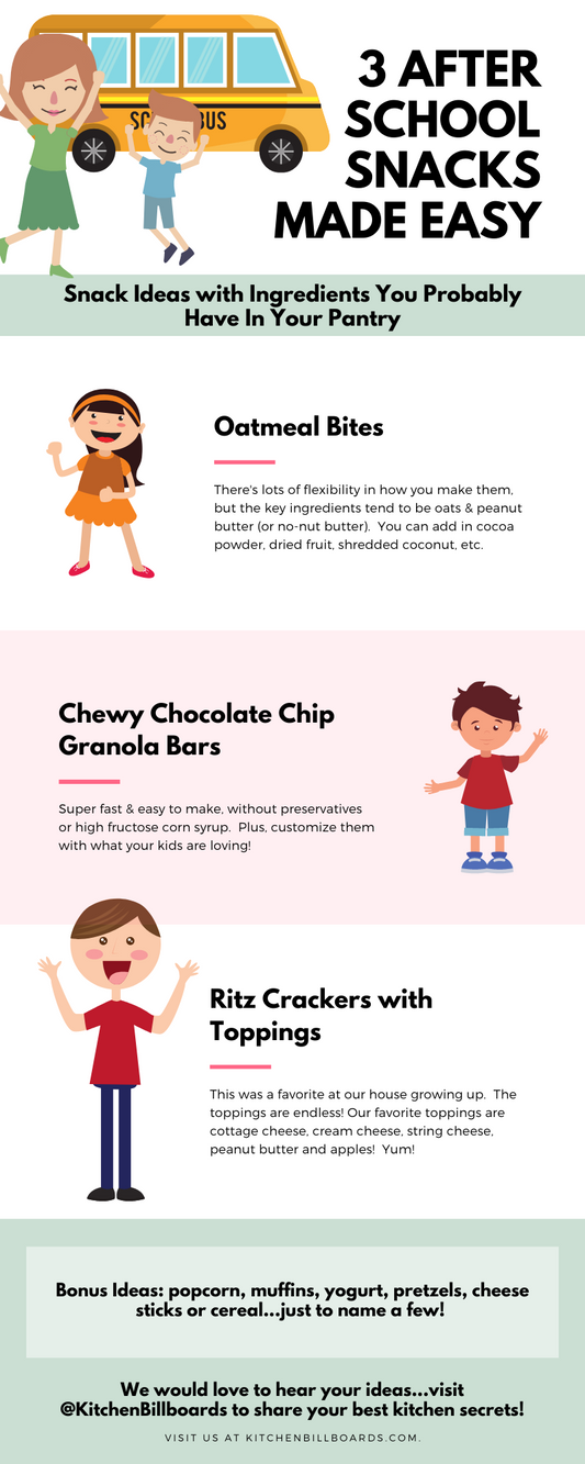 3 After School Snacks Made Easy