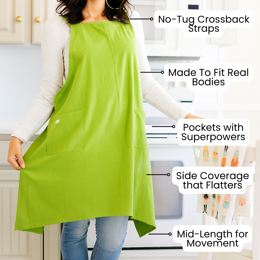 Green Apple Pie Crossback Apron