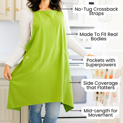 Green Apple Pie Crossback Apron