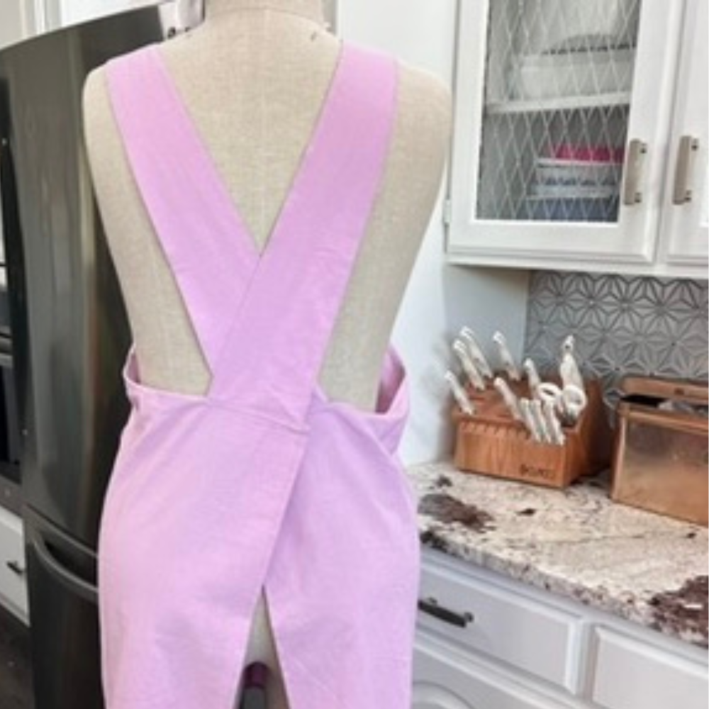 Lavender Cupcake Crossback Apron