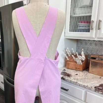 Lavender Cupcake Crossback Apron