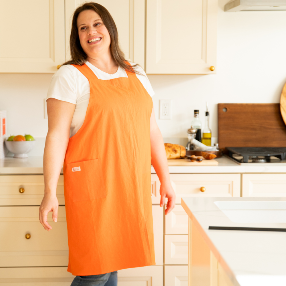 Orange Bang Crossback Apron