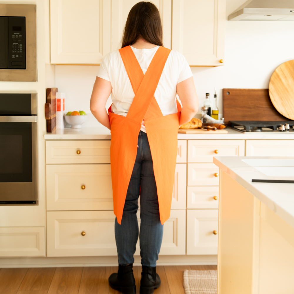 Orange Bang Crossback Apron