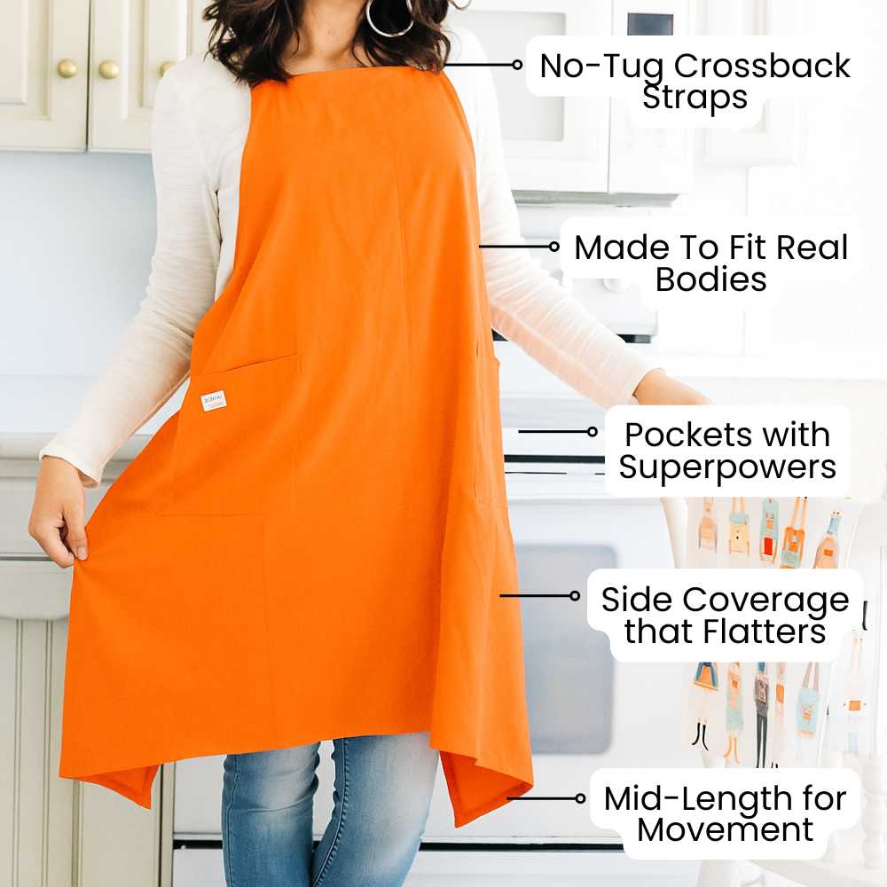 Orange Bang Crossback Apron