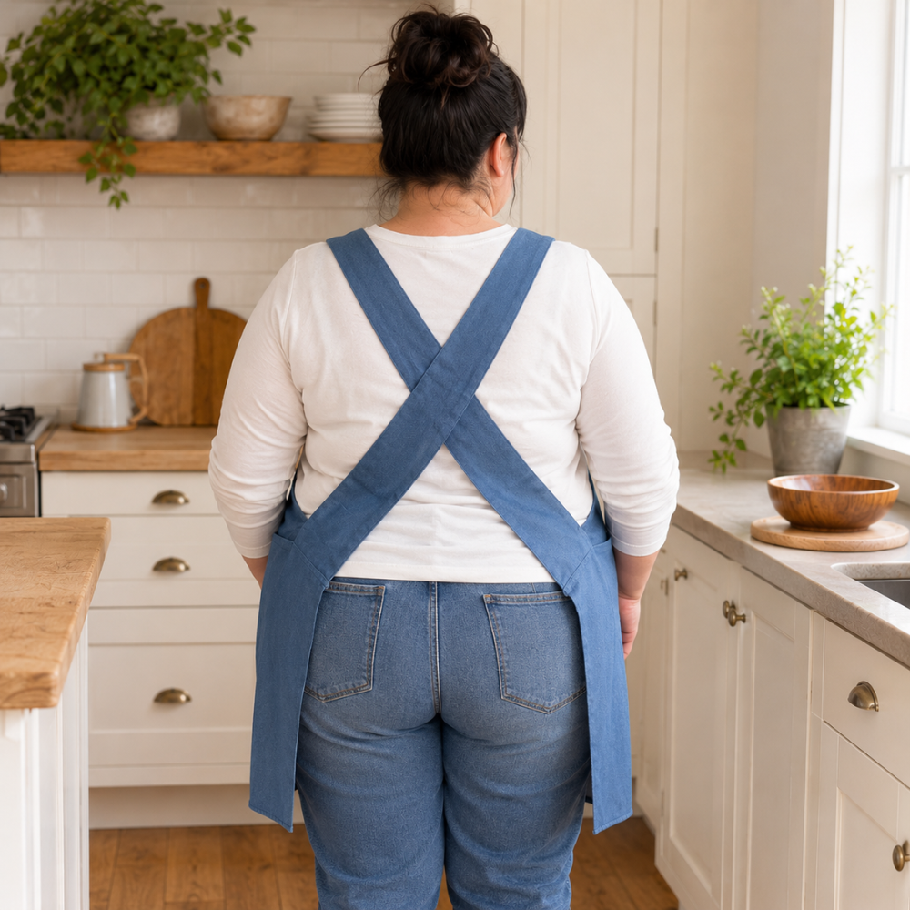 The Down & Dirty Denim - Crossback Apron