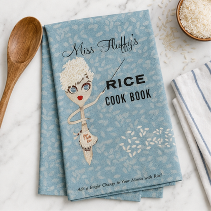 Miss Fluffy's Rice - Vintage Flour Sack Towel + Bonus Cookbook