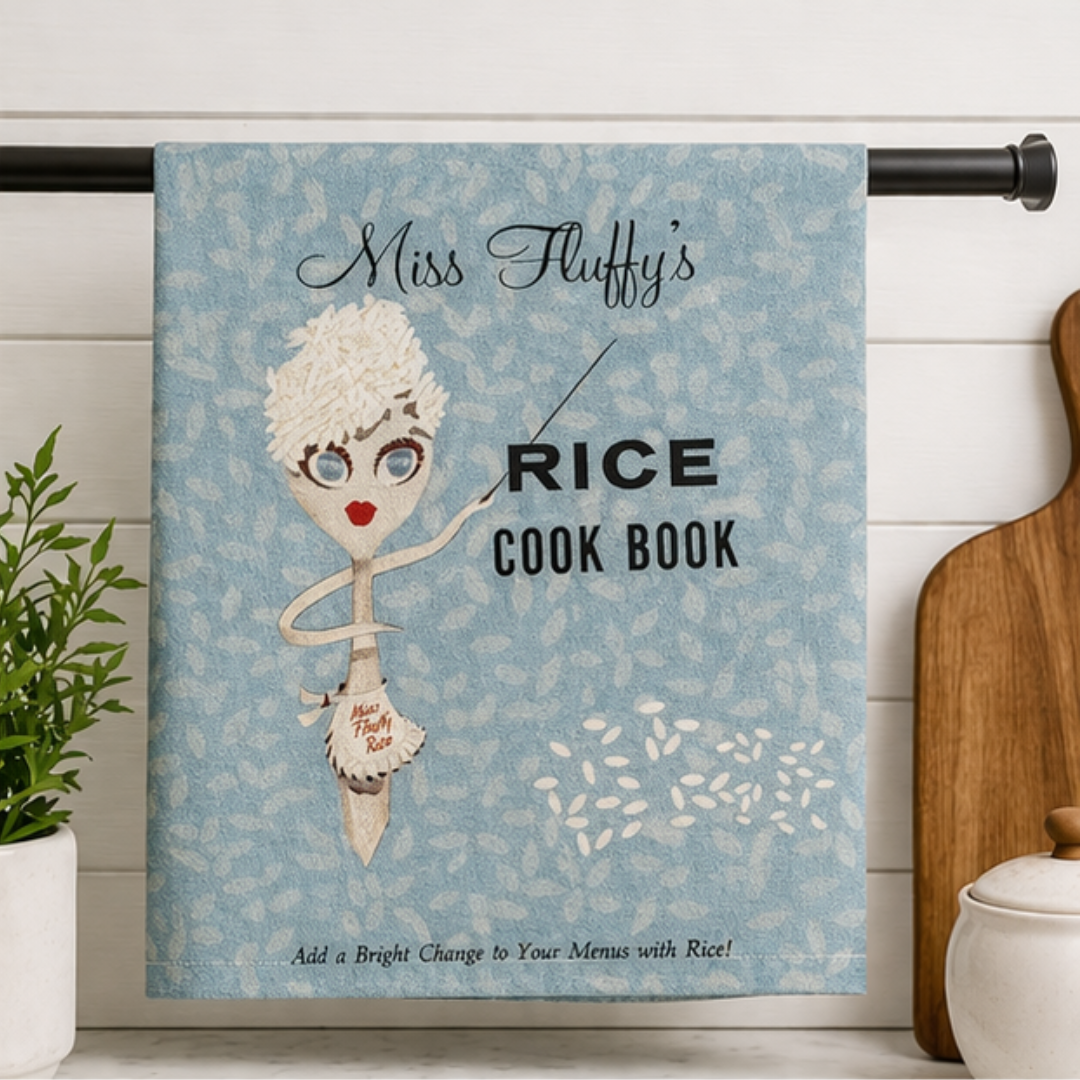 Miss Fluffy's Rice - Vintage Flour Sack Towel + Bonus Cookbook