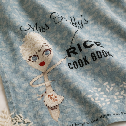 Miss Fluffy's Rice - Vintage Flour Sack Towel + Bonus Cookbook