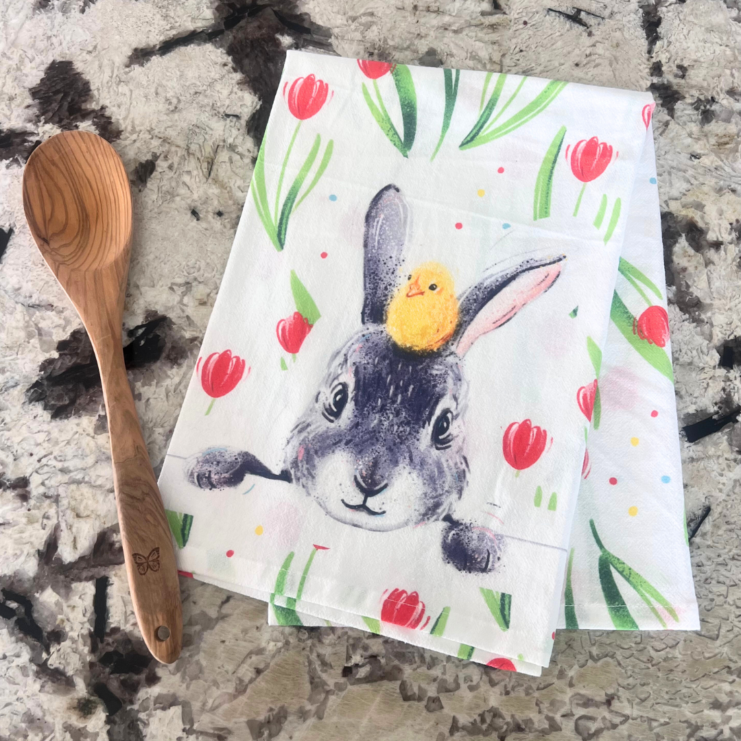 Spring Bunny Kitchen Towel