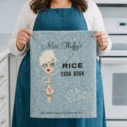 Miss Fluffy's Rice - Vintage Flour Sack Towel + Bonus Cookbook