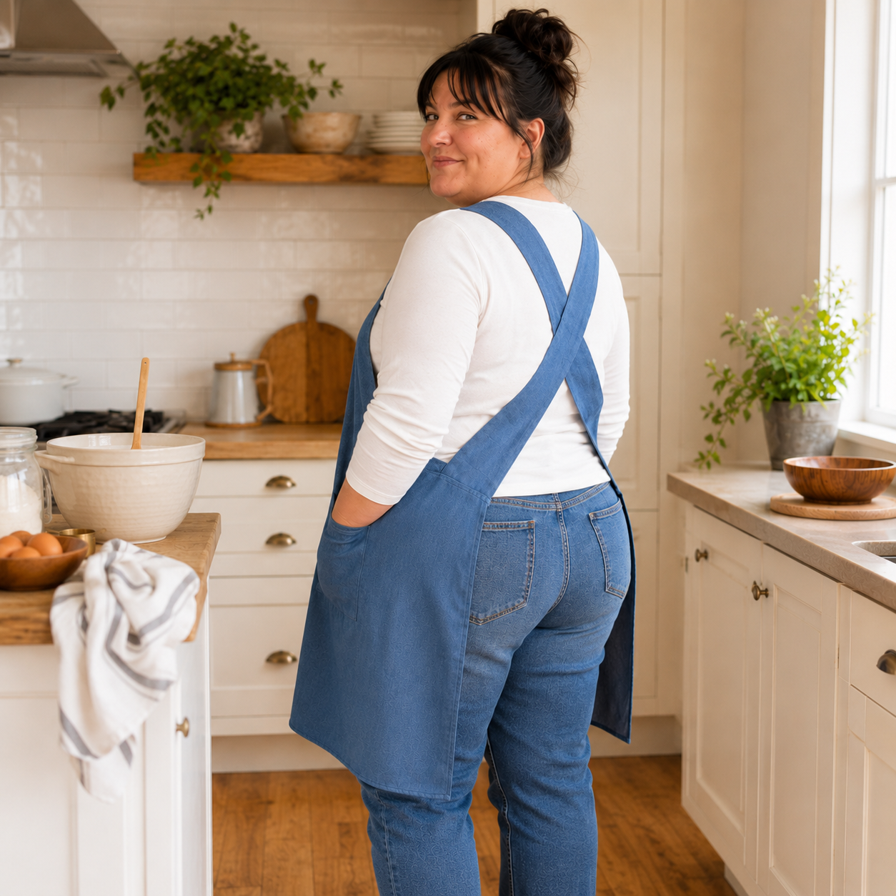 NEW! - The Down & Dirty Denim - Crossback Apron