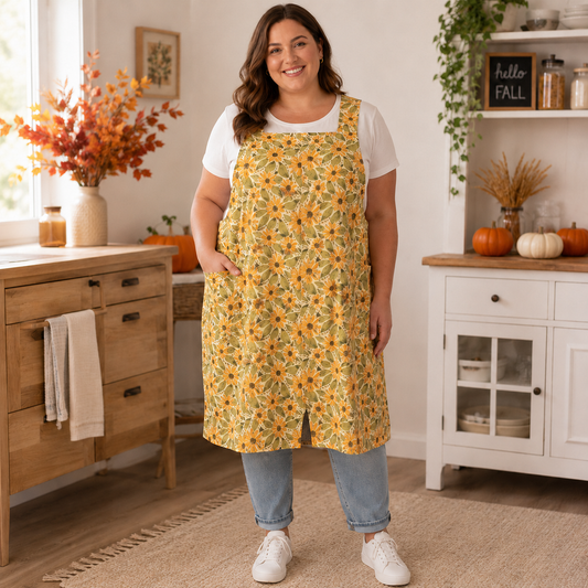 Sunflower Souffle' - NEW Splash Crossback Apron