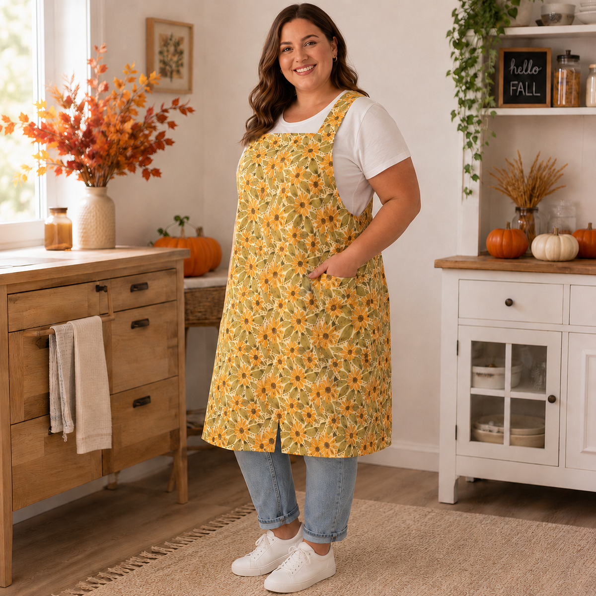 Sunflower Souffle' - NEW Splash Crossback Apron