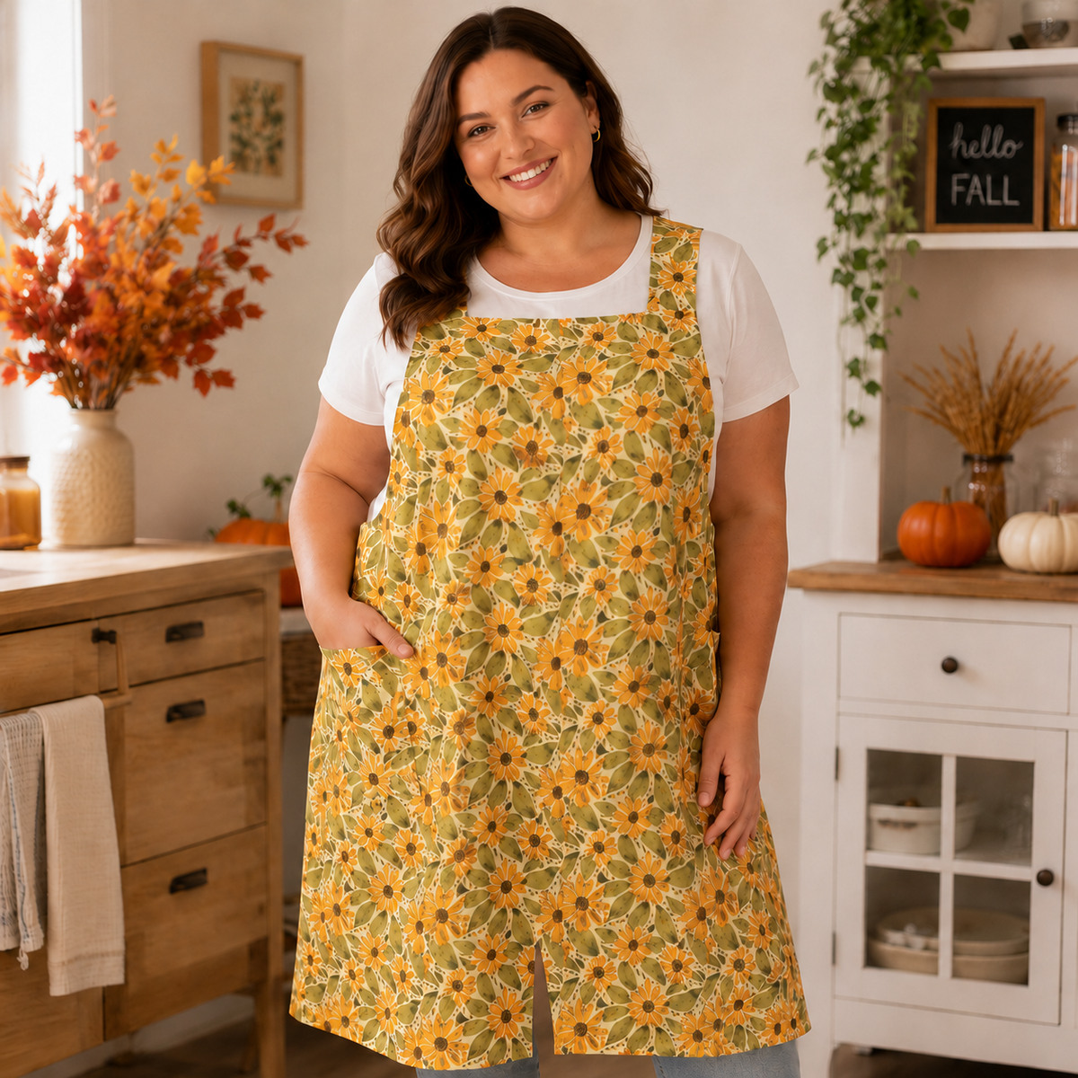 Sunflower Souffle' - NEW Splash Crossback Apron
