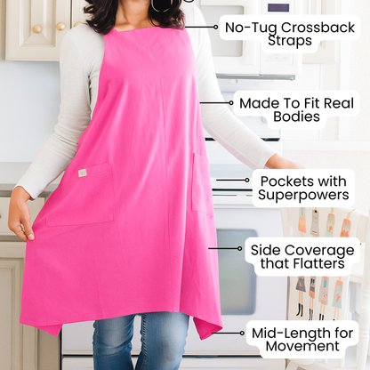 Bubblegum Batter Crossback Apron