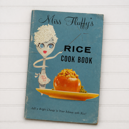 Miss Fluffy's Rice - Vintage Flour Sack Towel + Bonus Cookbook