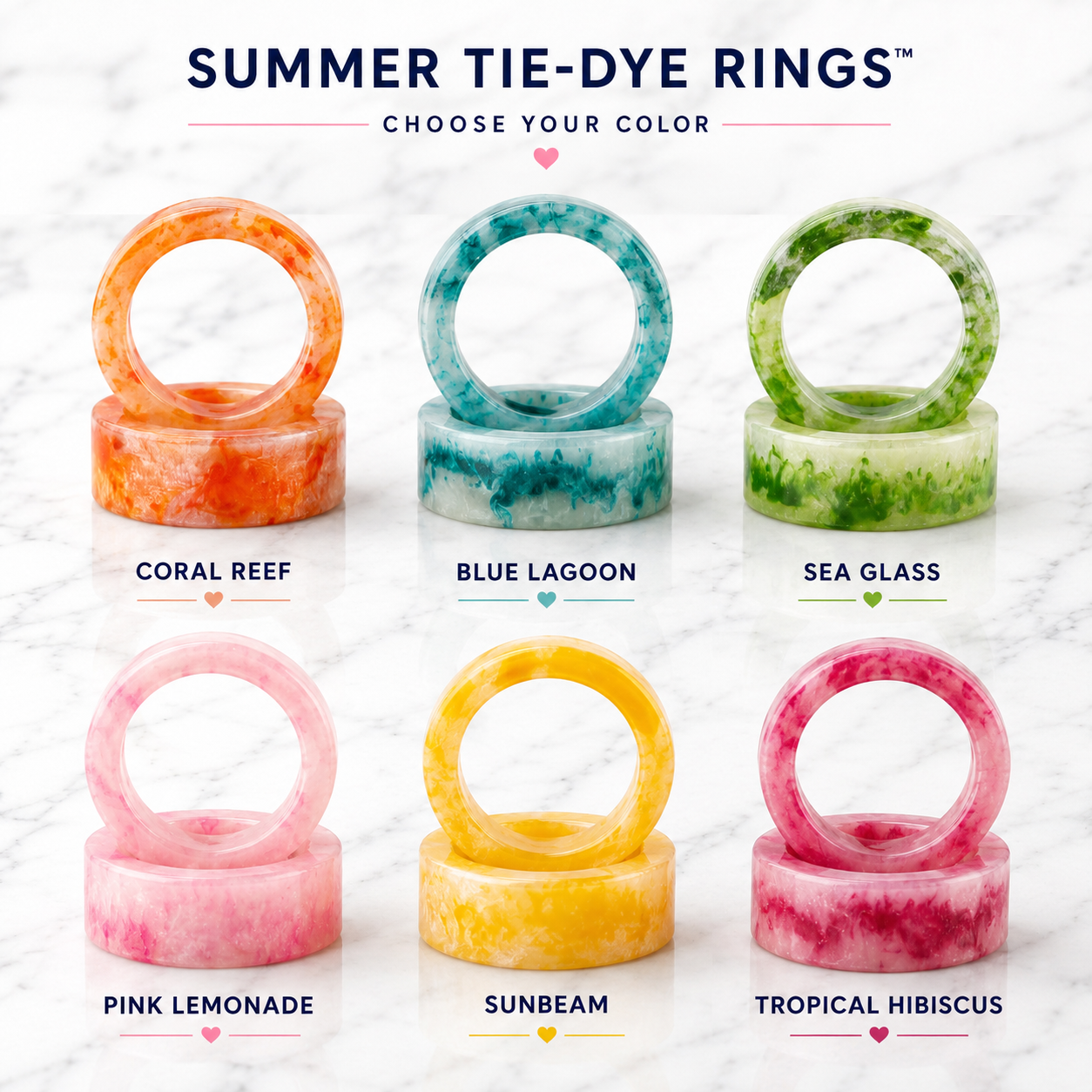 Summer Tie-Dye Rings - Towel Topper™