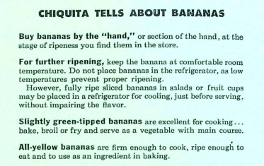 Chiquita Banana Presents 18 Recipes From Her Minute Movies Vintage Cookbook