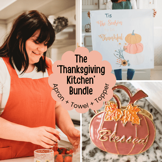 The Thanksgiving Kitchen Bundle - Apron + Towel + Topper