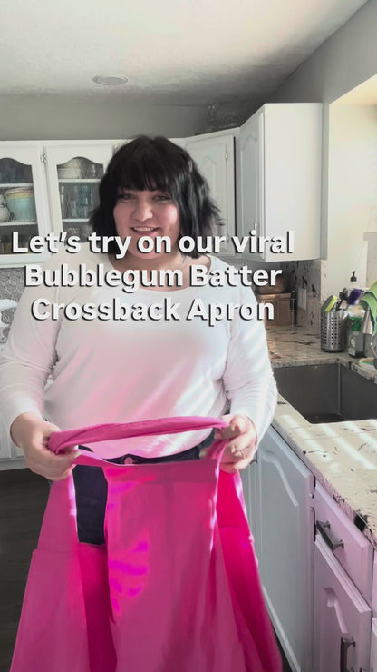 Bubblegum Batter Crossback Apron
