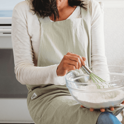 Cross Back Apron - Mint Green