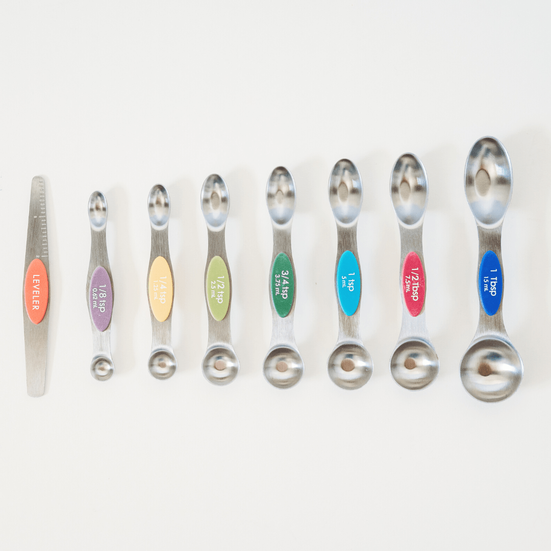 Magnetic Measuring Spoons 8-piece Set with Leveler