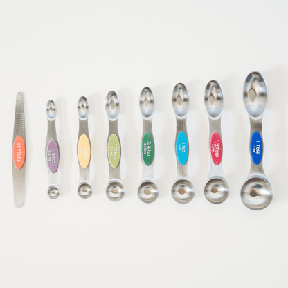 Magnetic Measuring Spoons 8-piece Set with Leveler