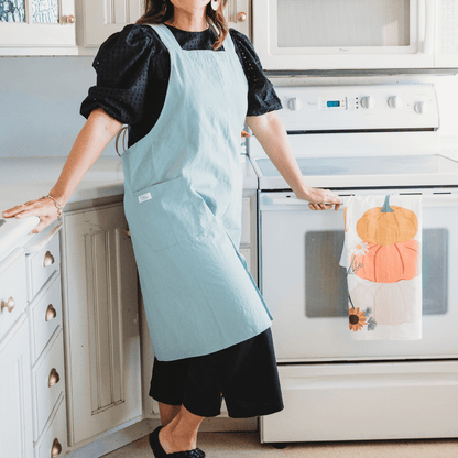 Cross Back Apron - Twilight Turquoise
