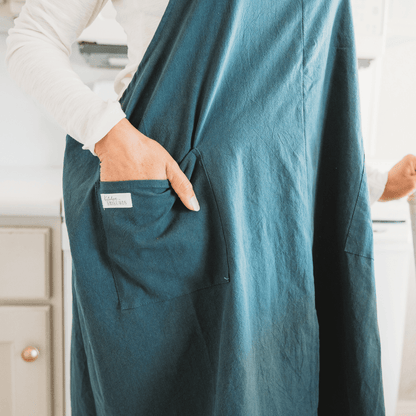 Cross Back Apron - Dark Green