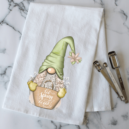 Spring Gnome Kitchen Towel