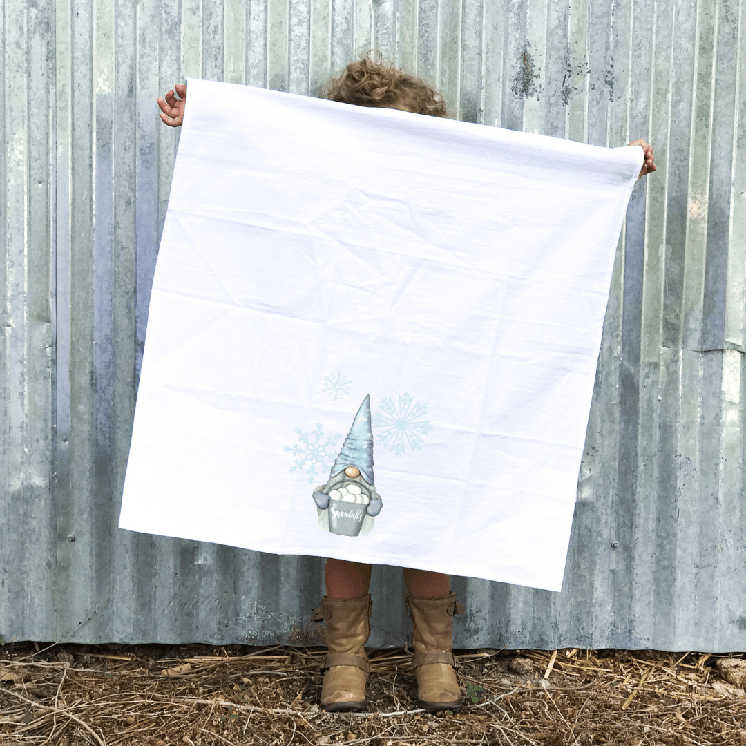 Snowball Gnome Kitchen Towel