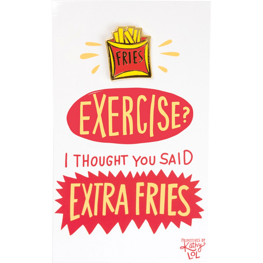 Thought You Said Extra Fries - Enamel Note Card