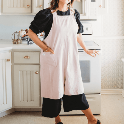 Ms Reliable Crossback Apron - Strawberry Milk
