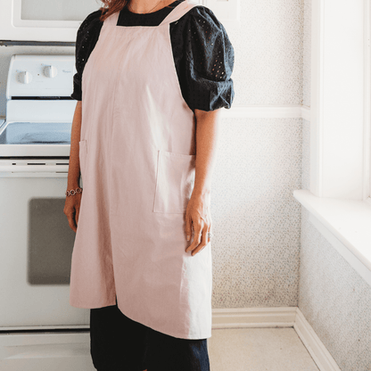 Ms Reliable Crossback Apron - Strawberry Milk