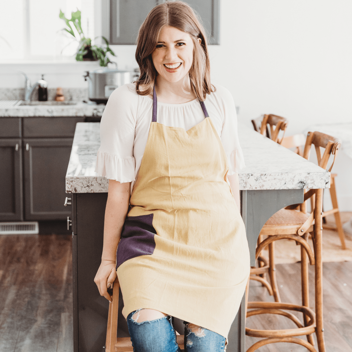 Yellow & Purple Everyday Kitchen Apron