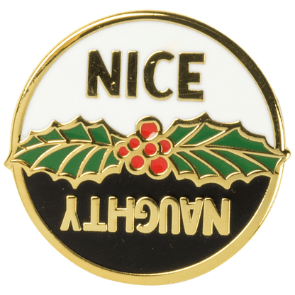 Naughty or Nice - Apron Pin