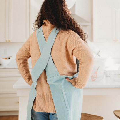 Cross Back Apron - Twilight Turquoise