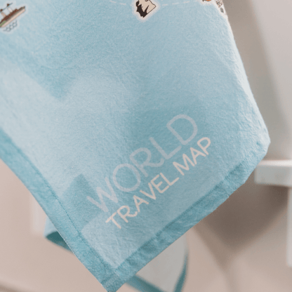 World Traveler Map - Flour Sack Towel